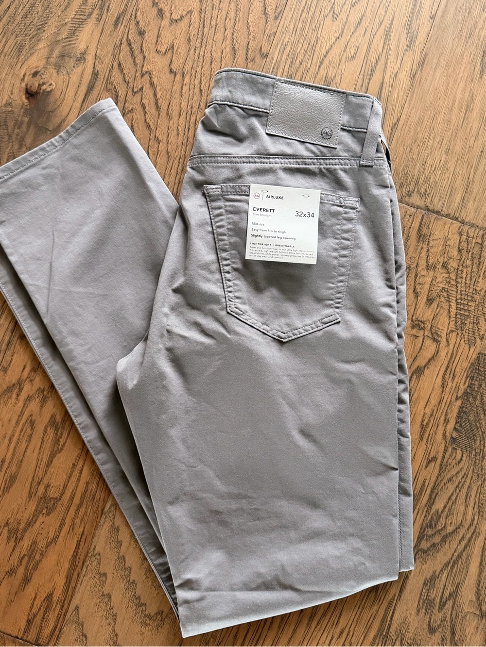AG Adriano Goldschmied Men’s Slim Straight Jeans - Light Gray